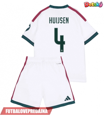 Lacne Dětský Futbalové dres Real Madrid Dean Huijsen #4 2026-27 Krátky Rukáv - Domáci (+ trenírky)